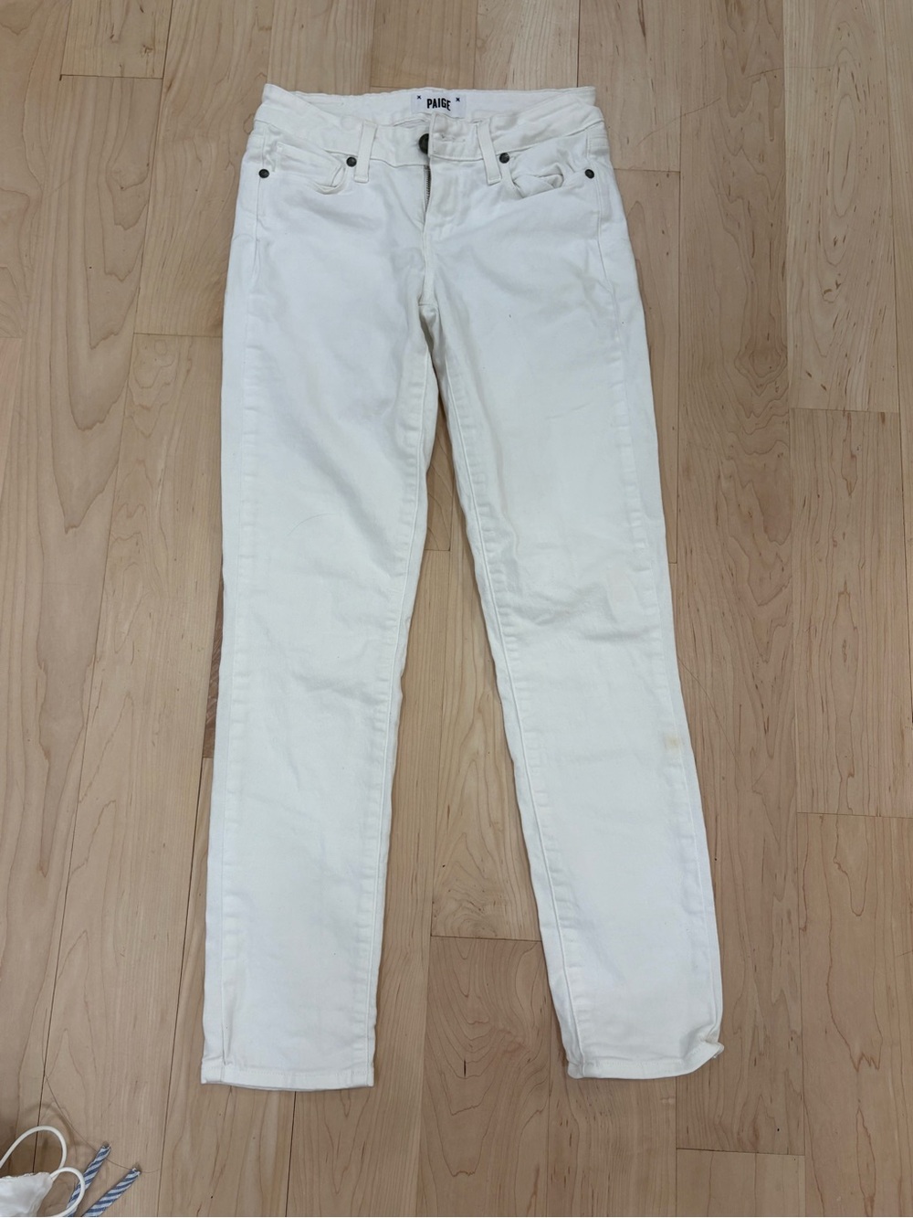 PAIGE Off-White Kylie Crop Jeans